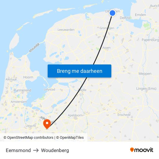 Eemsmond to Woudenberg map