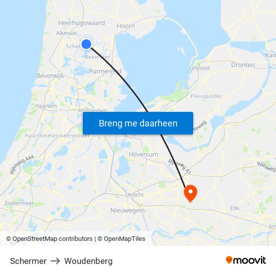 Schermer to Woudenberg map