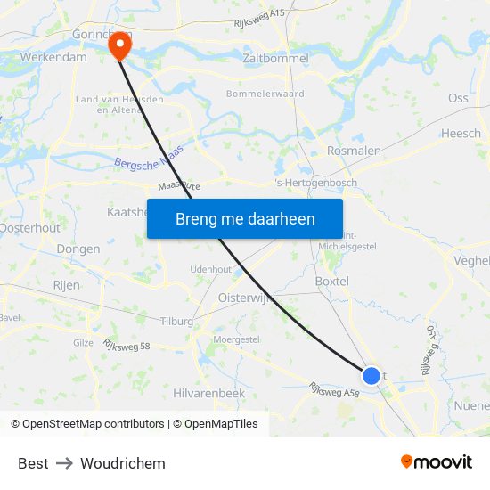 Best to Woudrichem map