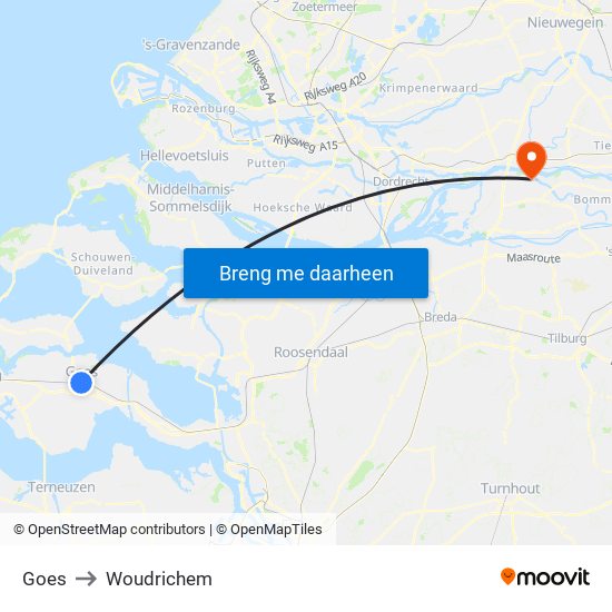 Goes to Woudrichem map