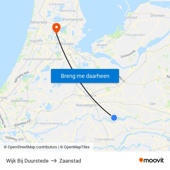 Wijk Bij Duurstede to Zaanstad map