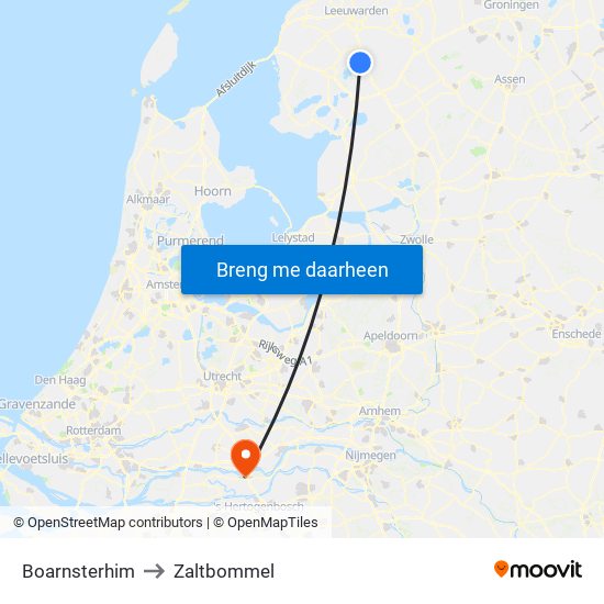 Boarnsterhim to Zaltbommel map