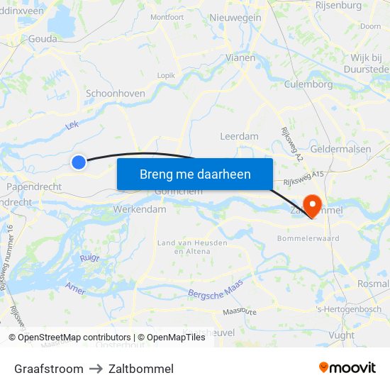 Graafstroom to Zaltbommel map