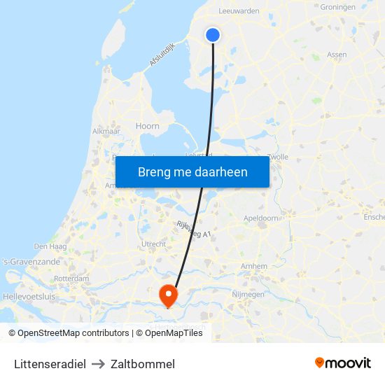 Littenseradiel to Zaltbommel map