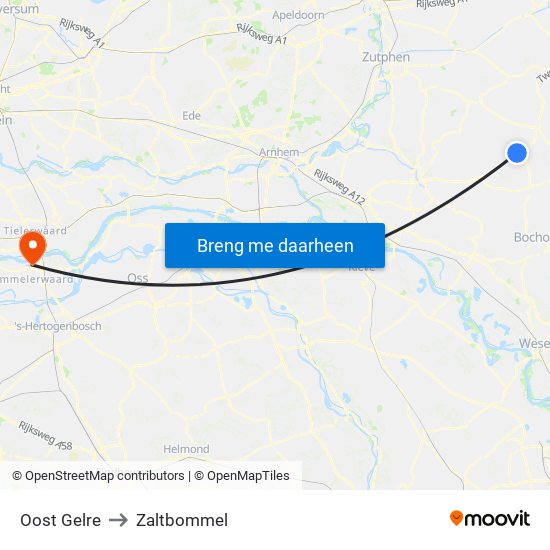 Oost Gelre to Zaltbommel map