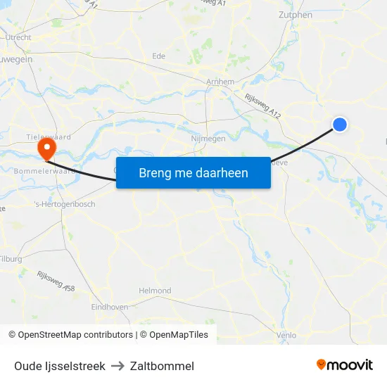 Oude Ijsselstreek to Zaltbommel map