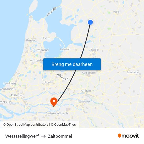 Weststellingwerf to Zaltbommel map