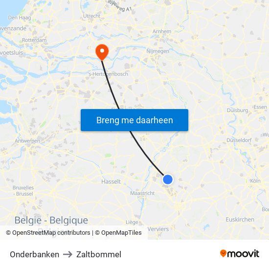 Onderbanken to Zaltbommel map