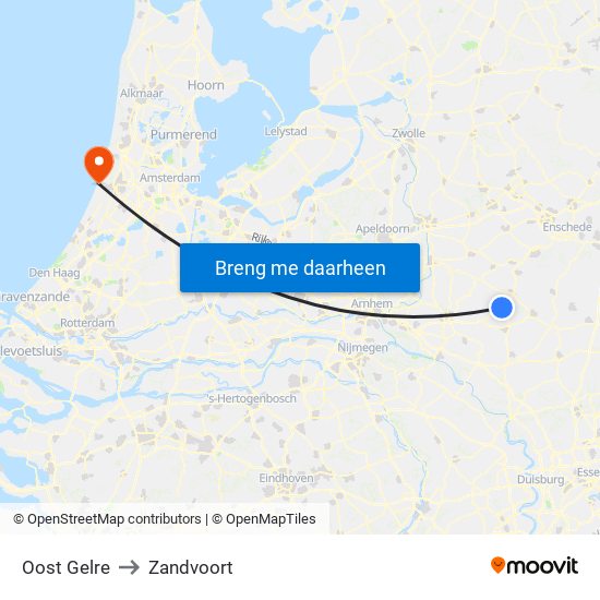 Oost Gelre to Zandvoort map