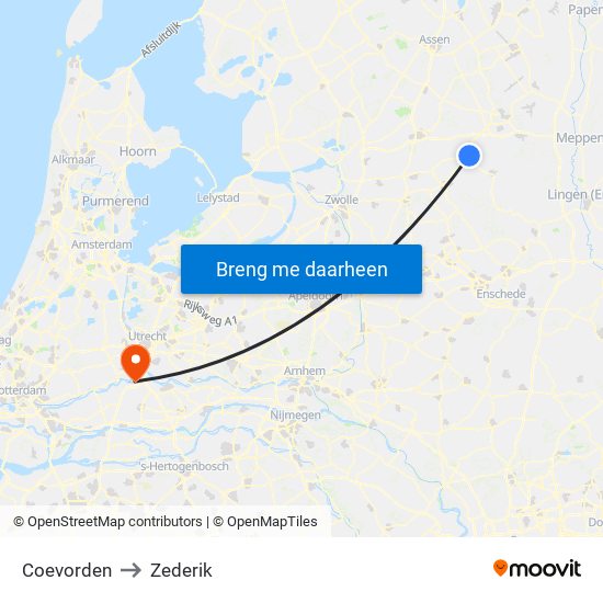 Coevorden to Zederik map