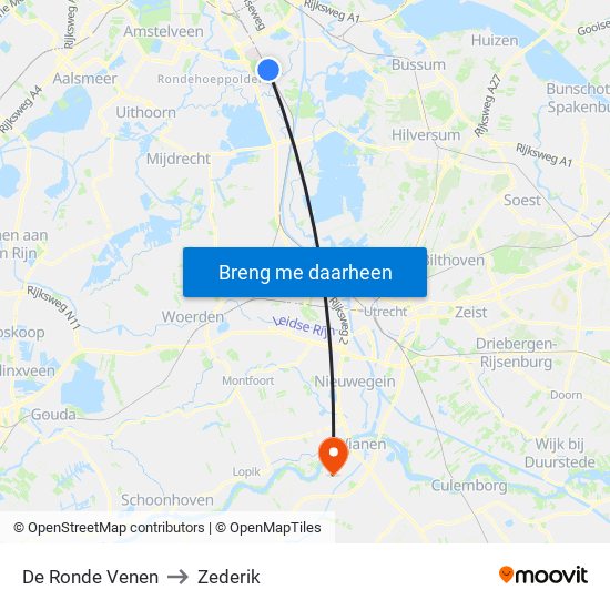 De Ronde Venen to Zederik map