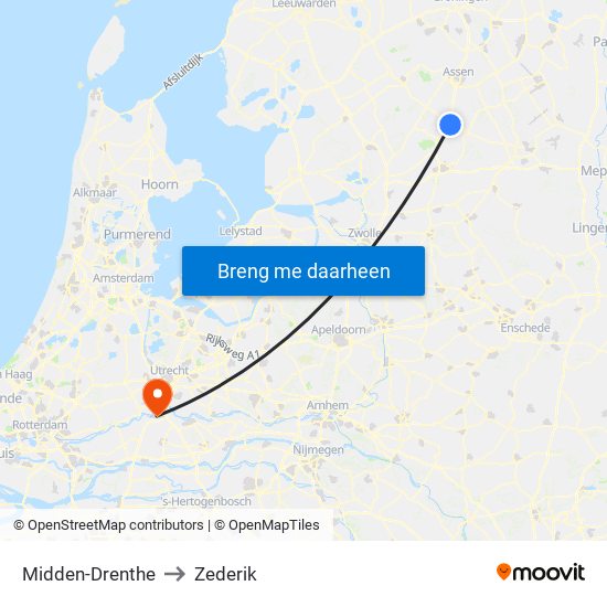 Midden-Drenthe to Zederik map