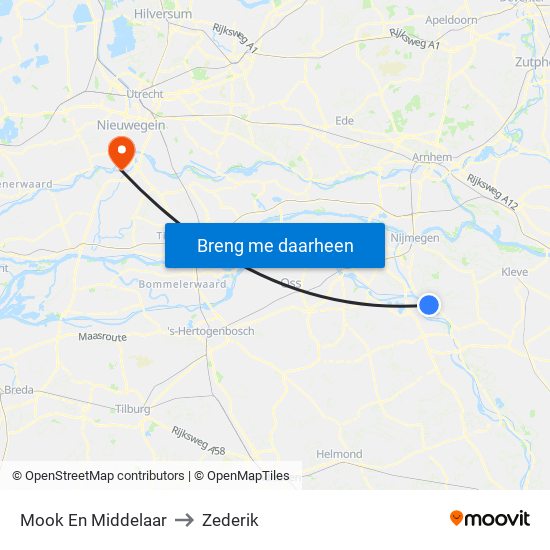 Mook En Middelaar to Zederik map