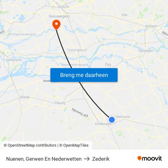 Nuenen, Gerwen En Nederwetten to Zederik map