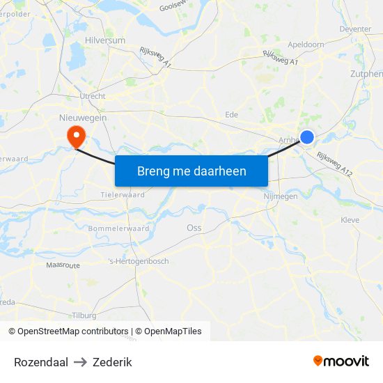 Rozendaal to Zederik map