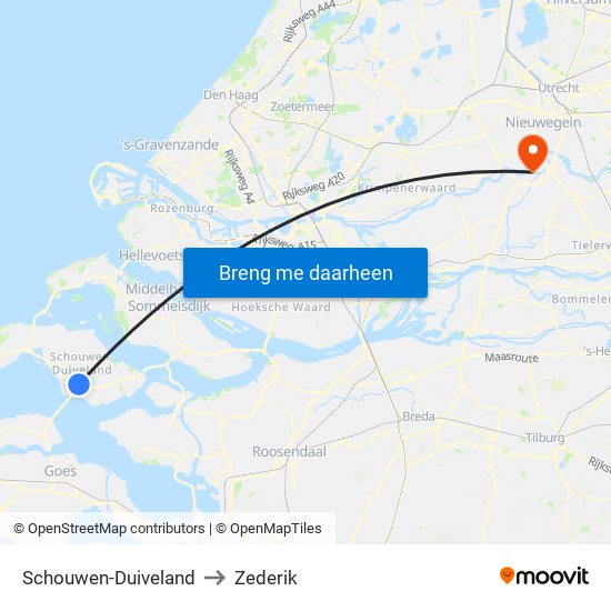 Schouwen-Duiveland to Zederik map