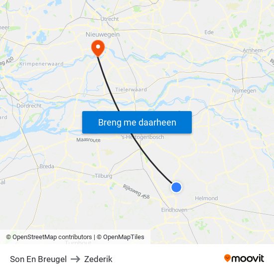 Son En Breugel to Zederik map