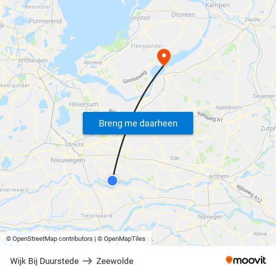 Wijk Bij Duurstede to Zeewolde map