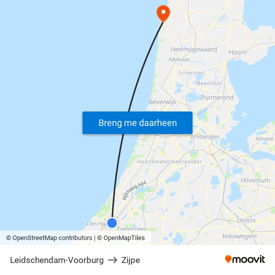 Leidschendam-Voorburg to Zijpe map