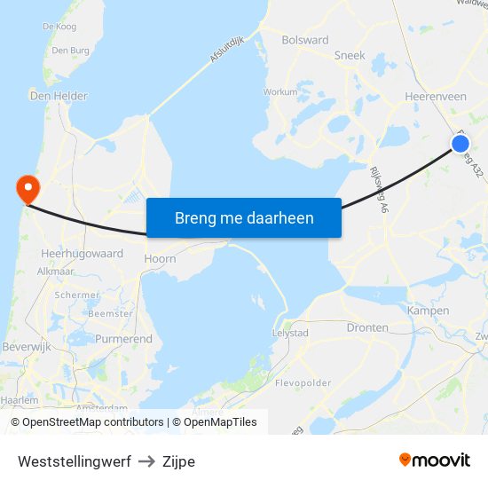 Weststellingwerf to Zijpe map