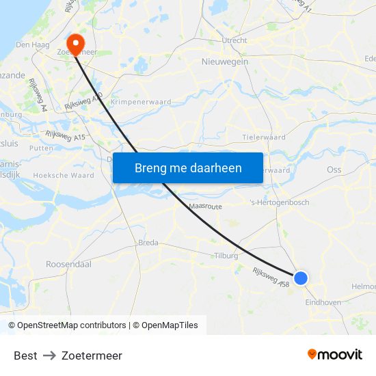 Best to Zoetermeer map