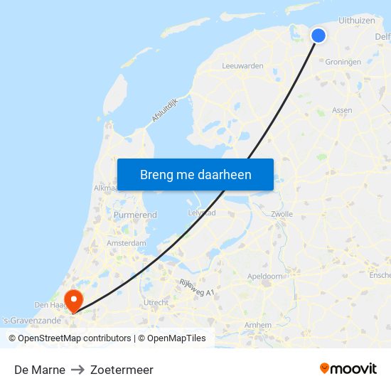 De Marne to Zoetermeer map