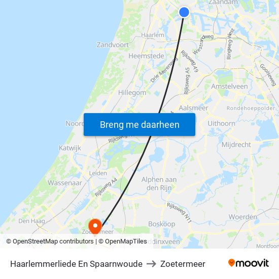 Haarlemmerliede En Spaarnwoude to Zoetermeer map
