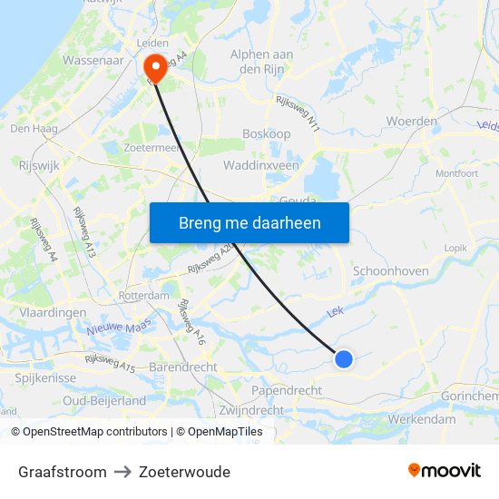 Graafstroom to Zoeterwoude map