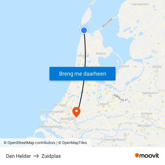 Den Helder to Zuidplas map