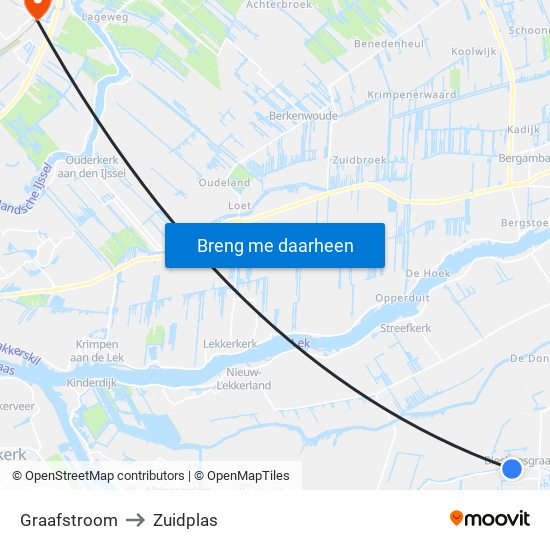 Graafstroom to Zuidplas map