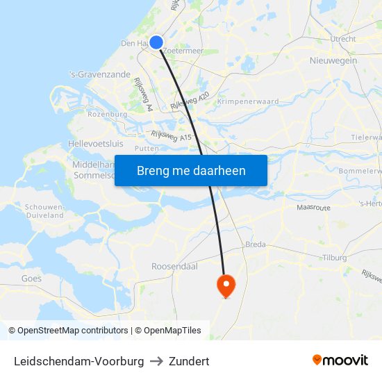 Leidschendam-Voorburg to Zundert map