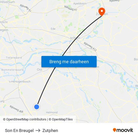 Son En Breugel to Zutphen map