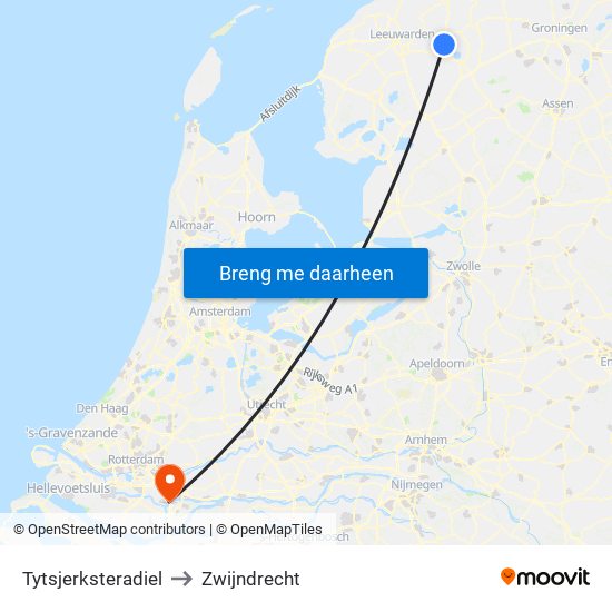 Tytsjerksteradiel to Zwijndrecht map