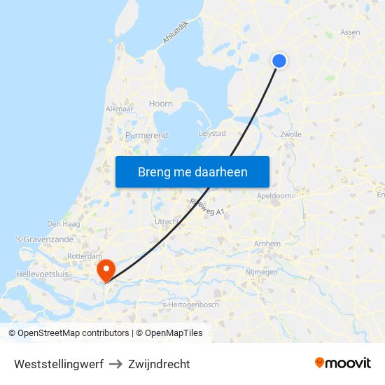 Weststellingwerf to Zwijndrecht map