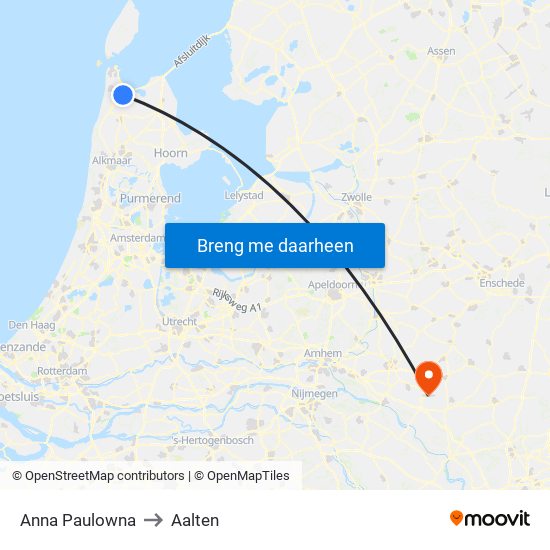 Anna Paulowna to Aalten map