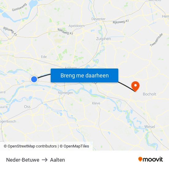 Neder-Betuwe to Aalten map