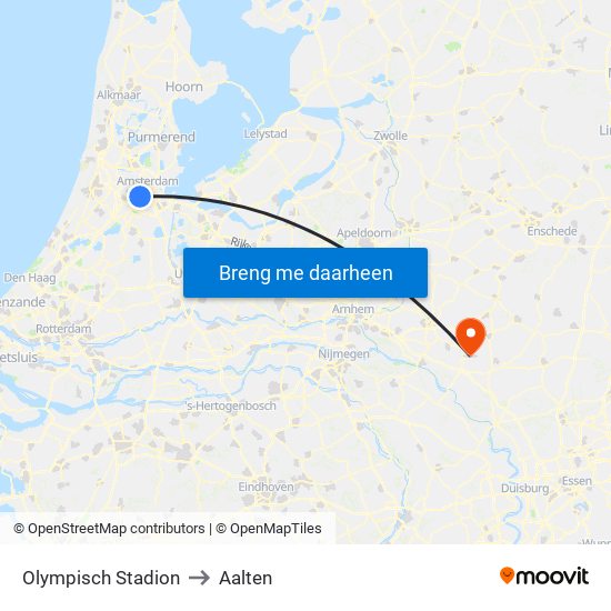 Olympisch Stadion to Aalten map