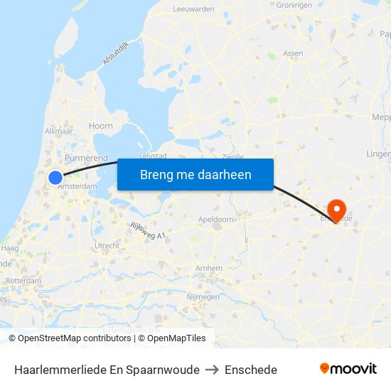 Haarlemmerliede En Spaarnwoude to Enschede map