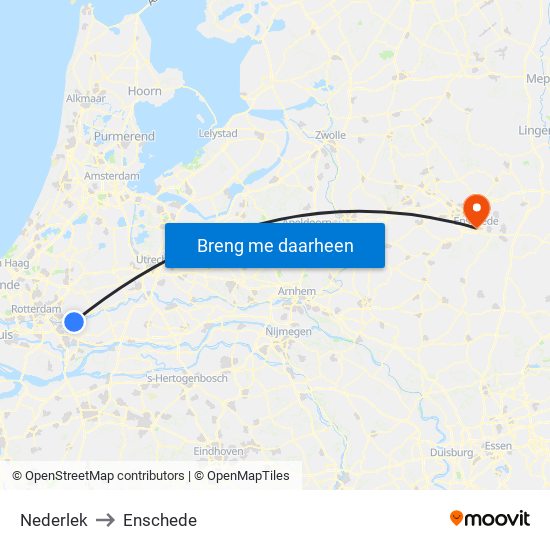 Nederlek to Enschede map