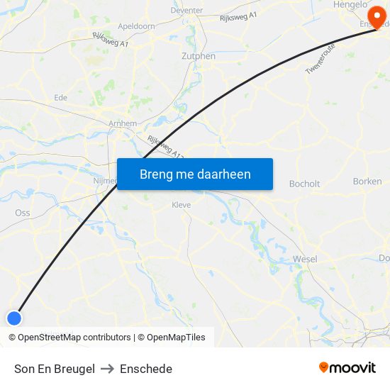 Son En Breugel to Enschede map