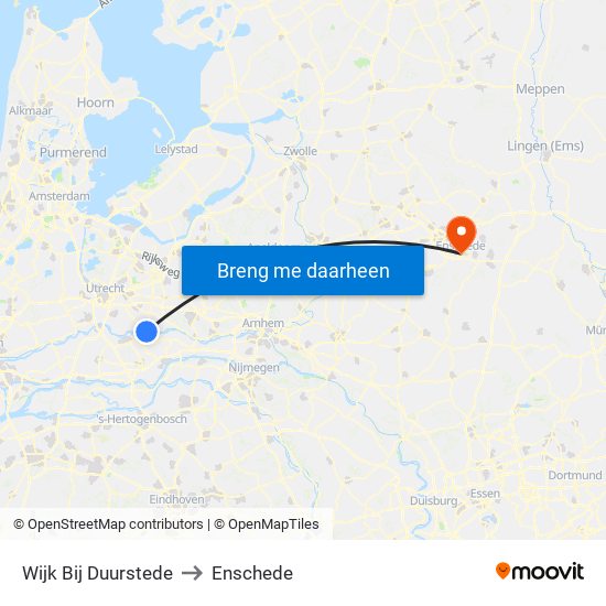 Wijk Bij Duurstede to Enschede map