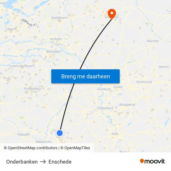 Onderbanken to Enschede map