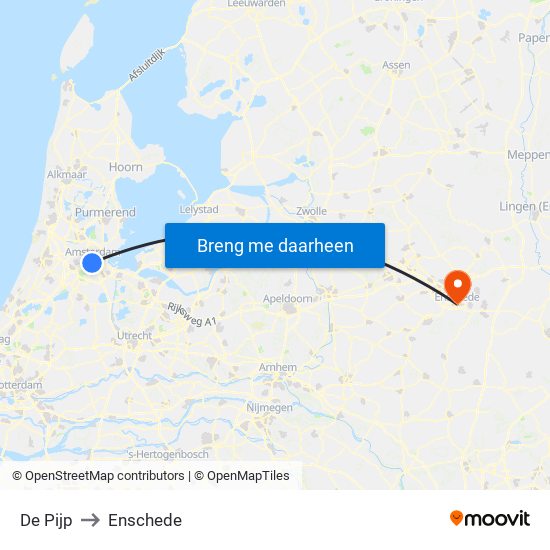 De Pijp to Enschede map