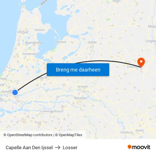 Capelle Aan Den Ijssel to Losser map