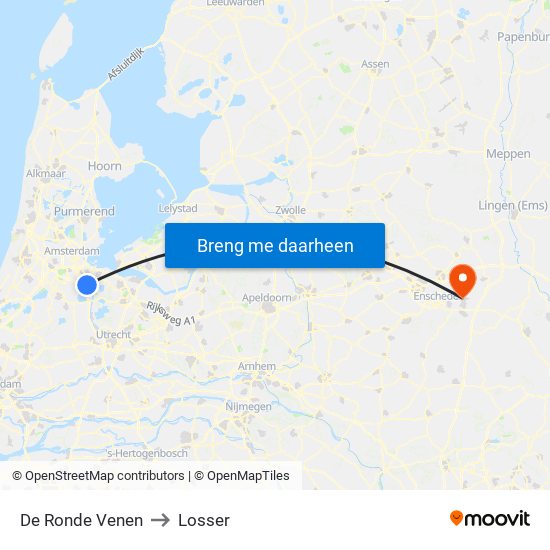 De Ronde Venen to Losser map