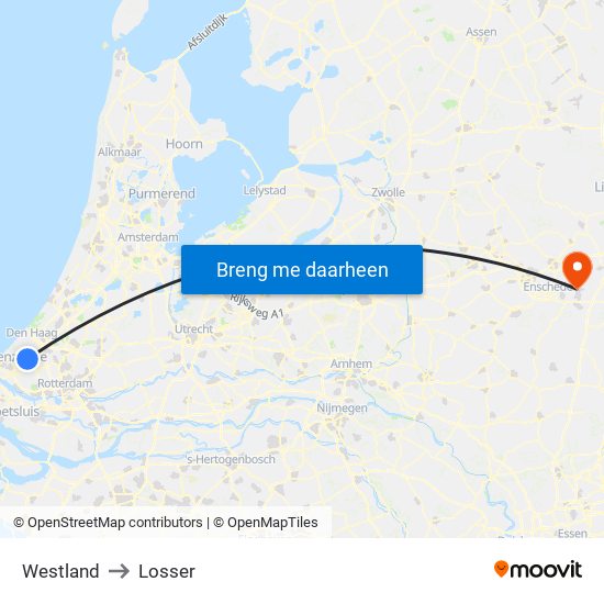 Westland to Losser map