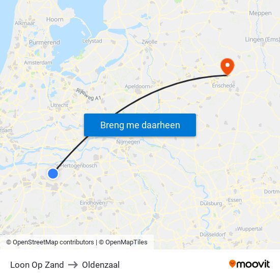 Loon Op Zand to Oldenzaal map