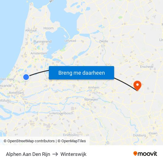 Alphen Aan Den Rijn to Winterswijk map