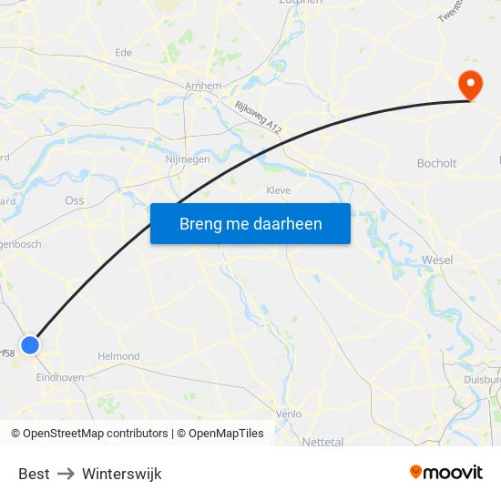 Best to Winterswijk map