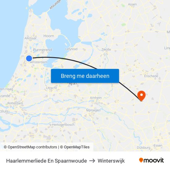 Haarlemmerliede En Spaarnwoude to Winterswijk map